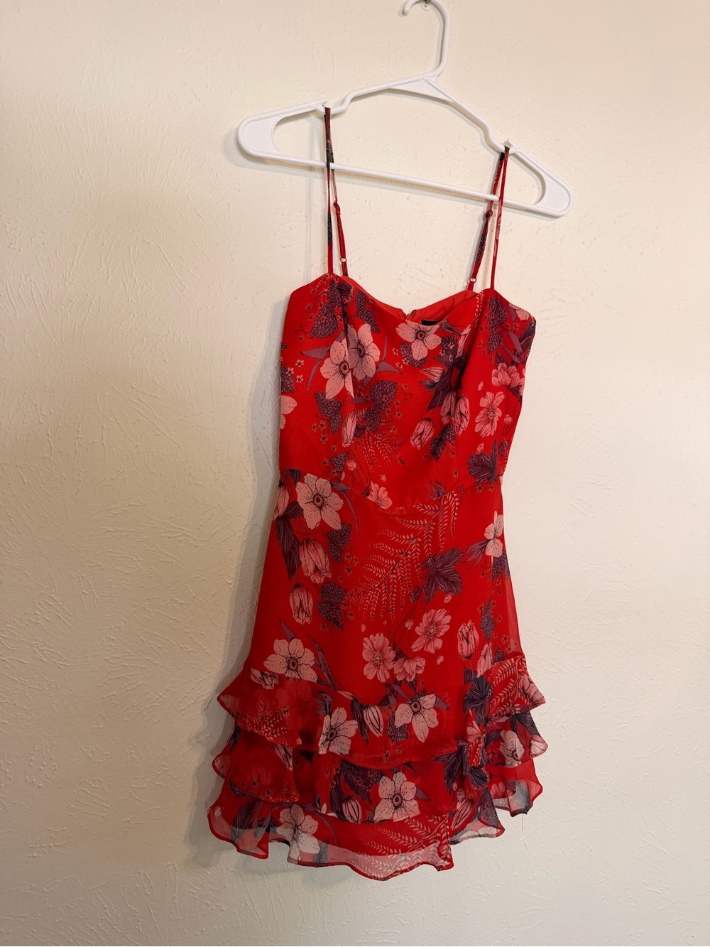 Aritzia Bardot Floral Red Dress size 4 XS - Picture 2 of 6